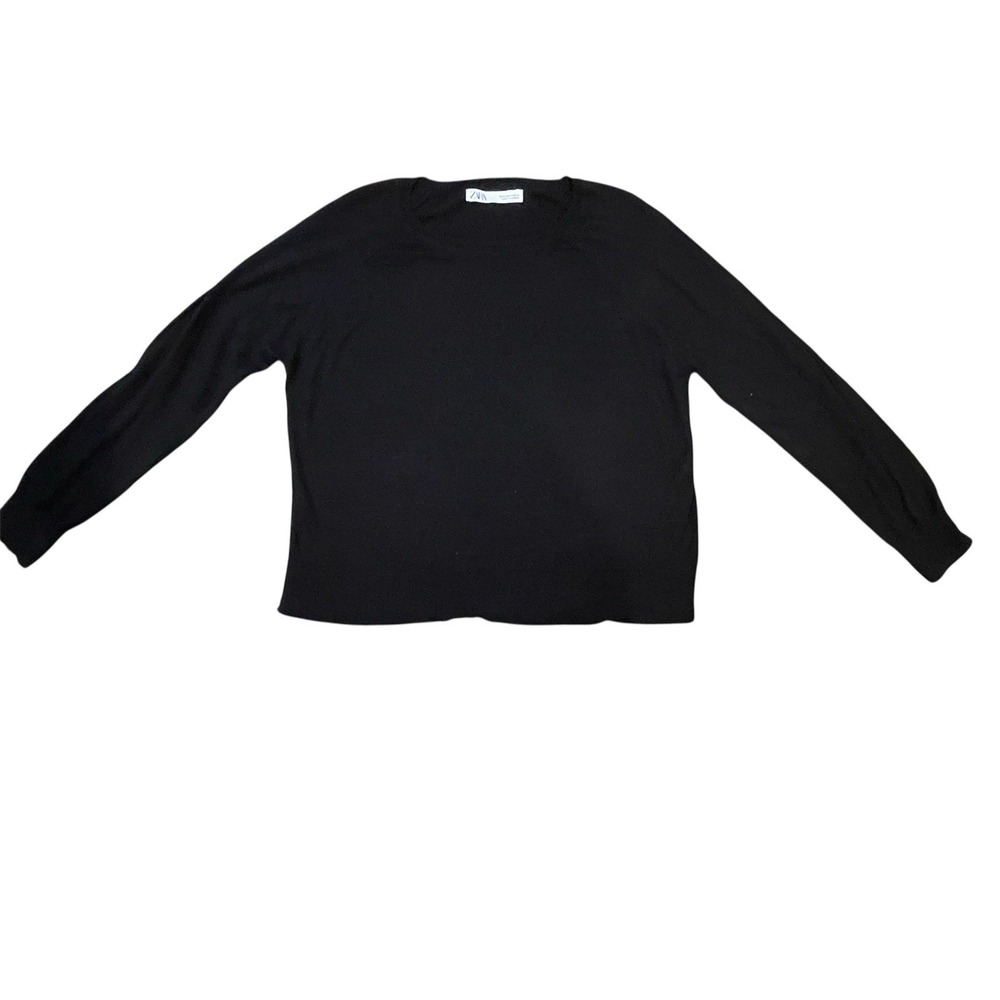 Zara Women's Black Dine Knit sweater‎ Size Small